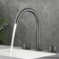 Modern Bathroom Faucet Two Handle Temperature Control Bathtub Faucet Gun Grey Knob Handles Clearhalo 'Bathroom Remodel & Bathroom Fixtures' 'Bathtub Faucets' 'bathtub_faucets' 'Home Improvement' 'home_improvement' 'home_improvement_bathtub_faucets' 6835980