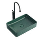 Modern Bathroom Sink Rectangular Vessel Lavatory Sink in Green Clearhalo 'Bathroom Remodel & Bathroom Fixtures' 'Bathroom Sinks & Faucet Components' 'Bathroom Sinks' 'bathroom_sink' 'Home Improvement' 'home_improvement' 'home_improvement_bathroom_sink' 6836123
