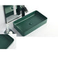 Modern Bathroom Sink Rectangular Vessel Lavatory Sink in Green Clearhalo 'Bathroom Remodel & Bathroom Fixtures' 'Bathroom Sinks & Faucet Components' 'Bathroom Sinks' 'bathroom_sink' 'Home Improvement' 'home_improvement' 'home_improvement_bathroom_sink' 6836127