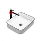 Modern Bathroom Sink Rectangular Porcelain Trough Sink with Pop-Up Drain 16.3"L x 16.3"W x 5.3"H White Sink Clearhalo 'Bathroom Remodel & Bathroom Fixtures' 'Bathroom Sinks & Faucet Components' 'Bathroom Sinks' 'bathroom_sink' 'Home Improvement' 'home_improvement' 'home_improvement_bathroom_sink' 6836196