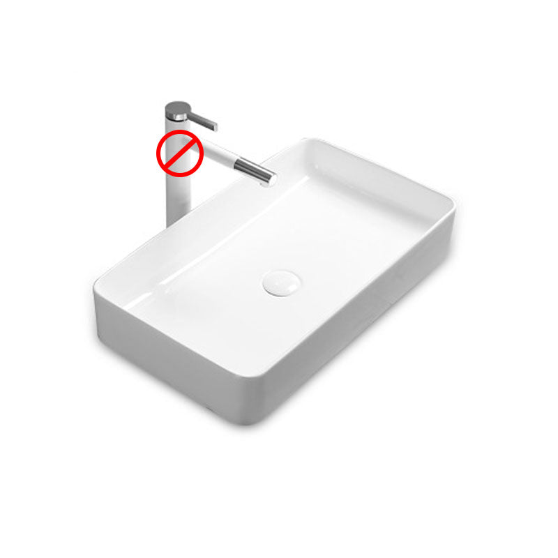 Modern Bathroom Sink Rectangular Porcelain Trough Sink with Pop-Up Drain 24"L x 14"W x 4"H Bright White Sink Clearhalo 'Bathroom Remodel & Bathroom Fixtures' 'Bathroom Sinks & Faucet Components' 'Bathroom Sinks' 'bathroom_sink' 'Home Improvement' 'home_improvement' 'home_improvement_bathroom_sink' 6836219