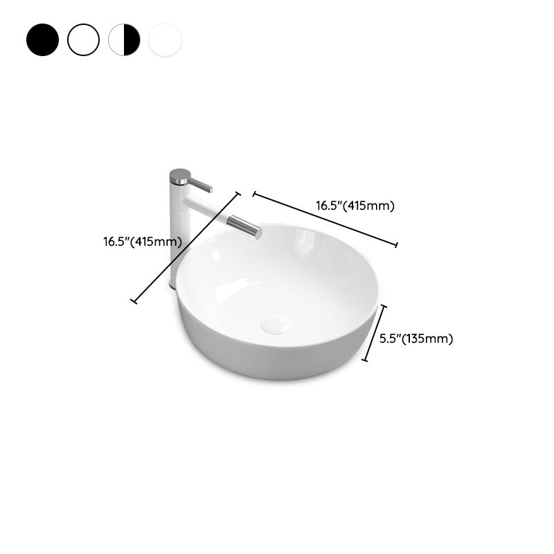 Modern Bathroom Sink Rectangular Porcelain Trough Sink with Pop-Up Drain Clearhalo 'Bathroom Remodel & Bathroom Fixtures' 'Bathroom Sinks & Faucet Components' 'Bathroom Sinks' 'bathroom_sink' 'Home Improvement' 'home_improvement' 'home_improvement_bathroom_sink' 6836225