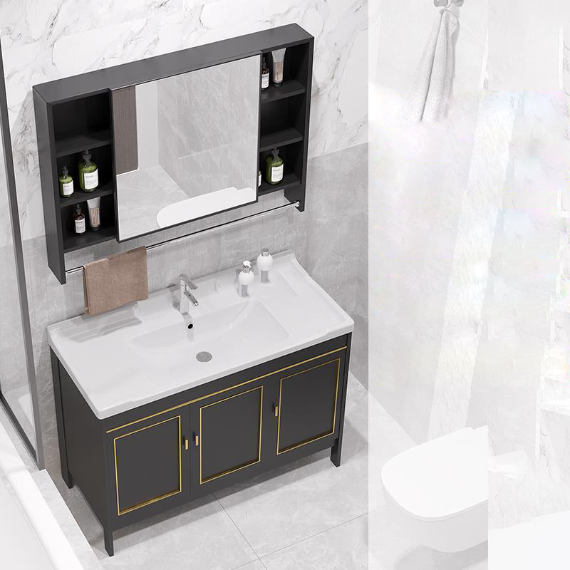 Gorgeous Bath Vanity Wall Mounted Standard Vanity Cabinet with Mirror Cabinet Clearhalo 'Bathroom Remodel & Bathroom Fixtures' 'Bathroom Vanities' 'bathroom_vanities' 'Home Improvement' 'home_improvement' 'home_improvement_bathroom_vanities' 6836298