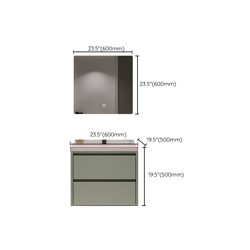 Contemporary Vanity Sink Wall-Mounted Bathroom Vanity Cabinet with Drawers Clearhalo 'Bathroom Remodel & Bathroom Fixtures' 'Bathroom Vanities' 'bathroom_vanities' 'Home Improvement' 'home_improvement' 'home_improvement_bathroom_vanities' 6836504