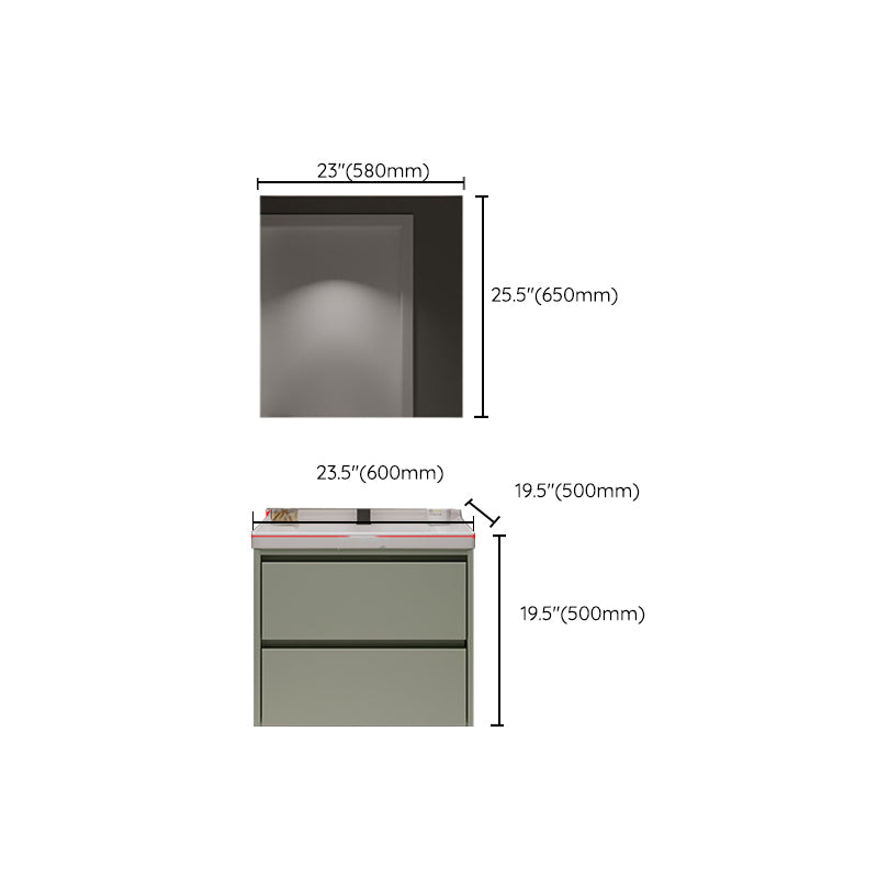 Contemporary Vanity Sink Wall-Mounted Bathroom Vanity Cabinet with Drawers Clearhalo 'Bathroom Remodel & Bathroom Fixtures' 'Bathroom Vanities' 'bathroom_vanities' 'Home Improvement' 'home_improvement' 'home_improvement_bathroom_vanities' 6836511