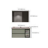 Contemporary Vanity Sink Wall-Mounted Bathroom Vanity Cabinet with Drawers Clearhalo 'Bathroom Remodel & Bathroom Fixtures' 'Bathroom Vanities' 'bathroom_vanities' 'Home Improvement' 'home_improvement' 'home_improvement_bathroom_vanities' 6836514