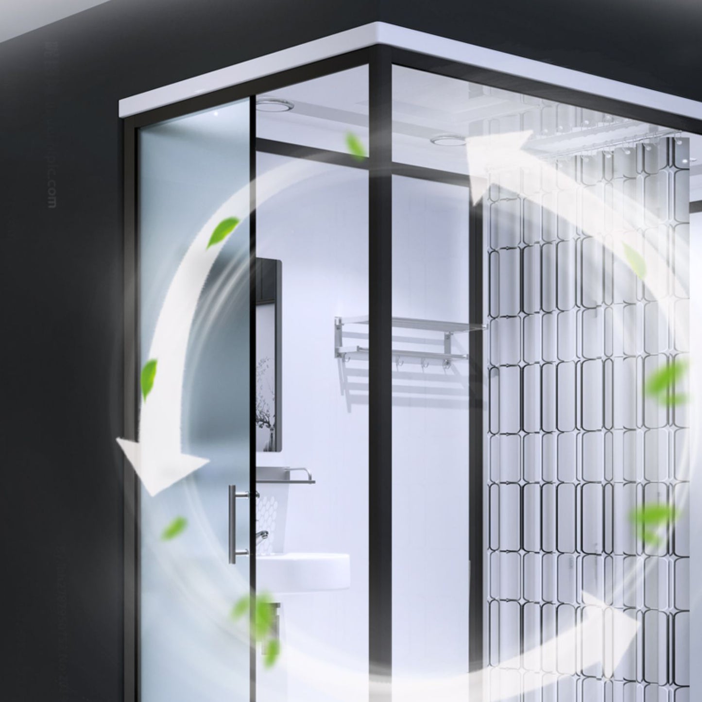 Modern Rectangular Sliding Shower Enclosure Framed Shower Enclosure with Tempered Glass Clearhalo 'Bathroom Remodel & Bathroom Fixtures' 'Home Improvement' 'home_improvement' 'home_improvement_shower_stalls_enclosures' 'Shower Stalls & Enclosures' 'shower_stalls_enclosures' 'Showers & Bathtubs' 6836544