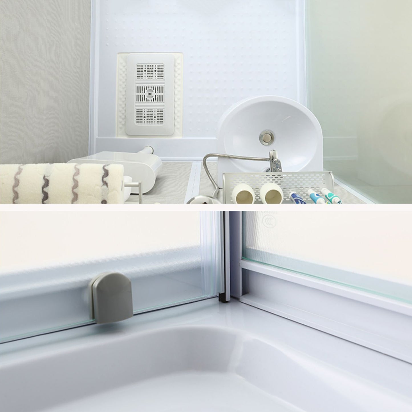 Modern Rectangular Sliding Shower Enclosure Framed Shower Enclosure with Tempered Glass Clearhalo 'Bathroom Remodel & Bathroom Fixtures' 'Home Improvement' 'home_improvement' 'home_improvement_shower_stalls_enclosures' 'Shower Stalls & Enclosures' 'shower_stalls_enclosures' 'Showers & Bathtubs' 6836546