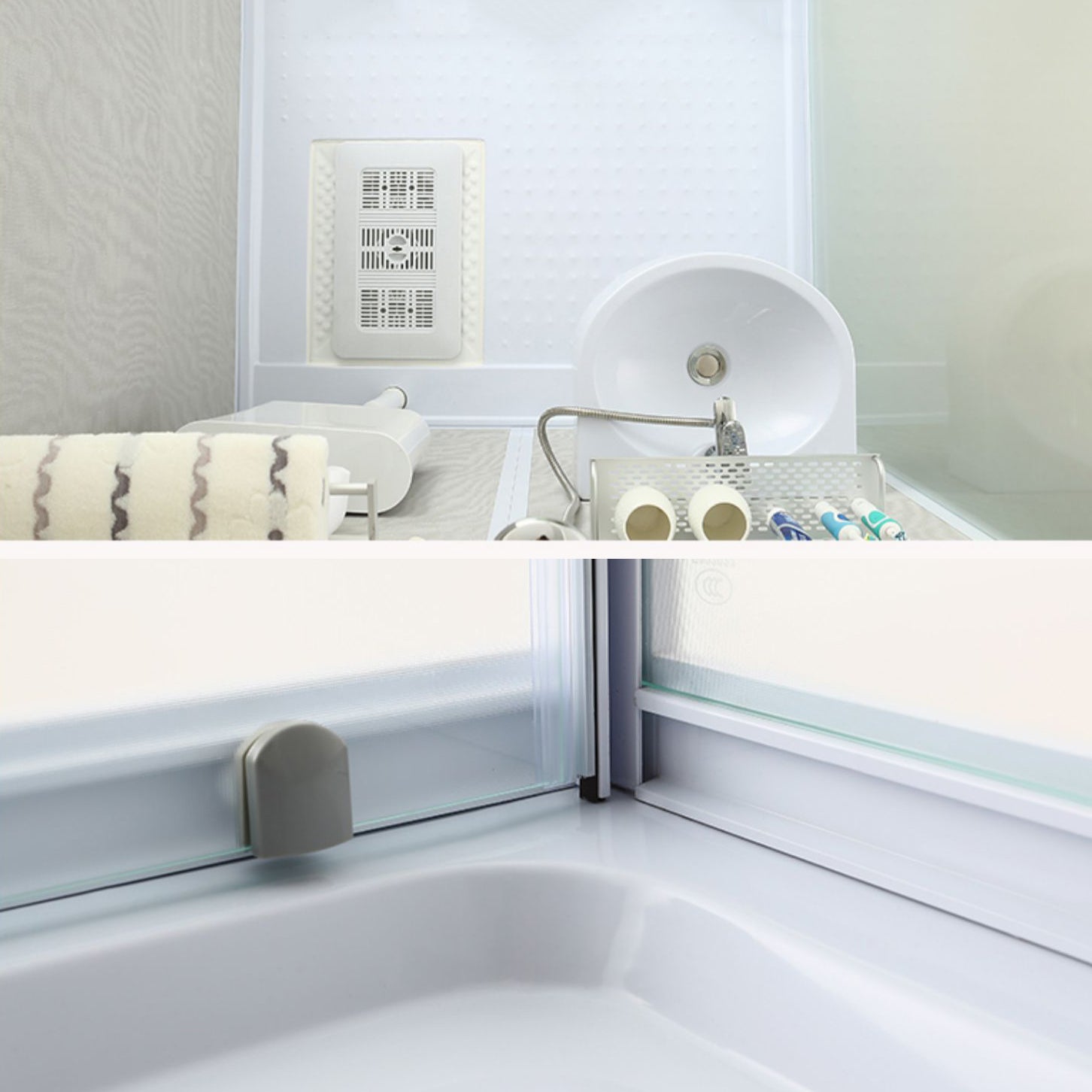 Modern Rectangular Sliding Shower Enclosure Framed Shower Enclosure with Tempered Glass Clearhalo 'Bathroom Remodel & Bathroom Fixtures' 'Home Improvement' 'home_improvement' 'home_improvement_shower_stalls_enclosures' 'Shower Stalls & Enclosures' 'shower_stalls_enclosures' 'Showers & Bathtubs' 6836546