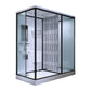 Modern Rectangular Sliding Shower Enclosure Framed Shower Enclosure with Tempered Glass 67"L x 47"W x 85"H Latrine Pit Included Sided Opening Clearhalo 'Bathroom Remodel & Bathroom Fixtures' 'Home Improvement' 'home_improvement' 'home_improvement_shower_stalls_enclosures' 'Shower Stalls & Enclosures' 'shower_stalls_enclosures' 'Showers & Bathtubs' 6836553