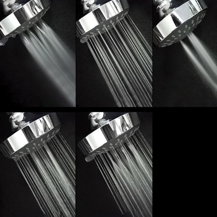 Modern Standard 5 Setting Shower Head Round Metal Adjustable Spray Pattern Showerhead Clearhalo 'Bathroom Remodel & Bathroom Fixtures' 'Home Improvement' 'home_improvement' 'home_improvement_shower_heads' 'Shower Heads' 'shower_heads' 'Showers & Bathtubs Plumbing' 'Showers & Bathtubs' 6836607