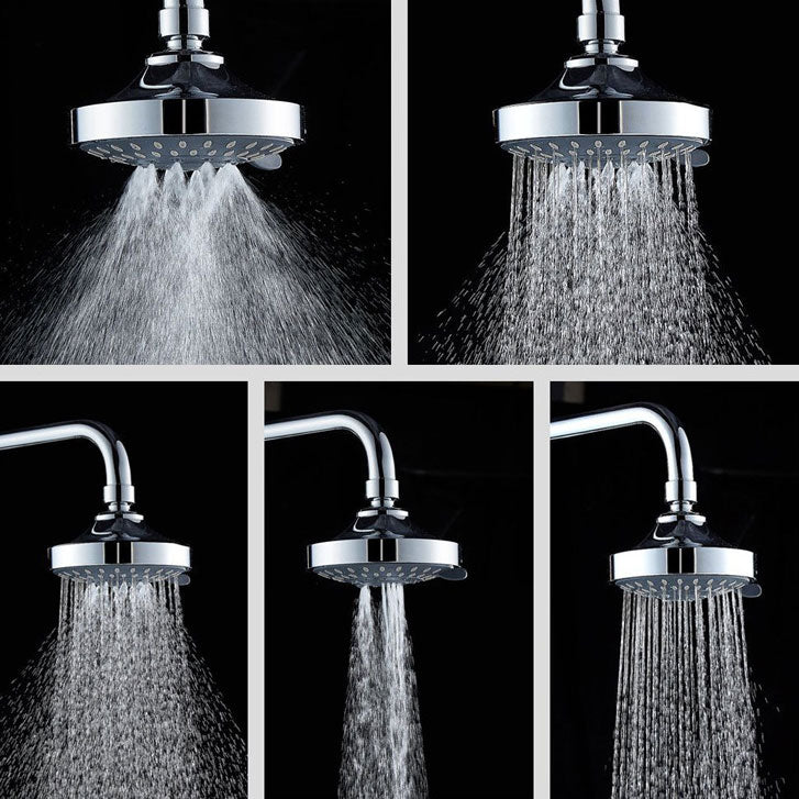 Modern Standard 5 Setting Shower Head Round Metal Adjustable Spray Pattern Showerhead Clearhalo 'Bathroom Remodel & Bathroom Fixtures' 'Home Improvement' 'home_improvement' 'home_improvement_shower_heads' 'Shower Heads' 'shower_heads' 'Showers & Bathtubs Plumbing' 'Showers & Bathtubs' 6836609