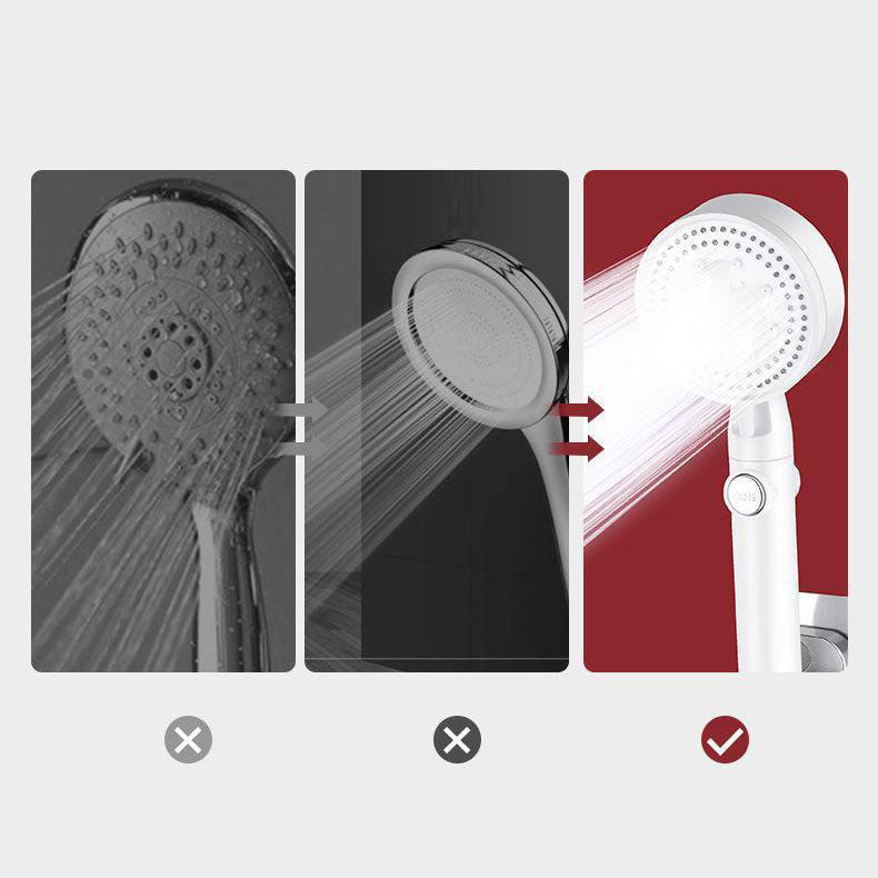 Contemporary Shower Head Combo Handheld Shower Head Plastic Wall-Mount Shower Combo Clearhalo 'Bathroom Remodel & Bathroom Fixtures' 'Home Improvement' 'home_improvement' 'home_improvement_shower_heads' 'Shower Heads' 'shower_heads' 'Showers & Bathtubs Plumbing' 'Showers & Bathtubs' 6836651