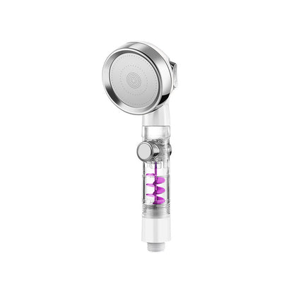 Contemporary Shower Combo Handheld Shower Head Plastic Wall-Mount Shower Head Combo White Silver Hand Shower Clearhalo 'Bathroom Remodel & Bathroom Fixtures' 'Home Improvement' 'home_improvement' 'home_improvement_shower_heads' 'Shower Heads' 'shower_heads' 'Showers & Bathtubs Plumbing' 'Showers & Bathtubs' 6836658