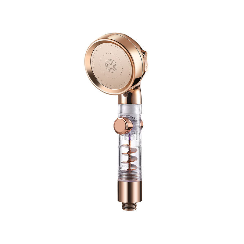 Contemporary Shower Combo Handheld Shower Head Plastic Wall-Mount Shower Head Combo Gold Hand Shower Clearhalo 'Bathroom Remodel & Bathroom Fixtures' 'Home Improvement' 'home_improvement' 'home_improvement_shower_heads' 'Shower Heads' 'shower_heads' 'Showers & Bathtubs Plumbing' 'Showers & Bathtubs' 6836674