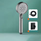 Contemporary Shower Head Combo Handheld Shower Head Plastic Wall-Mount Round Shower Head Gun Grey Shower Heads & Hose & Wall pedestal Clearhalo 'Bathroom Remodel & Bathroom Fixtures' 'Home Improvement' 'home_improvement' 'home_improvement_shower_heads' 'Shower Heads' 'shower_heads' 'Showers & Bathtubs Plumbing' 'Showers & Bathtubs' 6836725