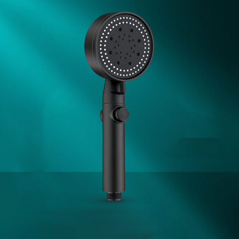 Contemporary Shower Head Combo Handheld Shower Head Plastic Wall-Mount Round Shower Head Black Hand Shower None Clearhalo 'Bathroom Remodel & Bathroom Fixtures' 'Home Improvement' 'home_improvement' 'home_improvement_shower_heads' 'Shower Heads' 'shower_heads' 'Showers & Bathtubs Plumbing' 'Showers & Bathtubs' 6836739