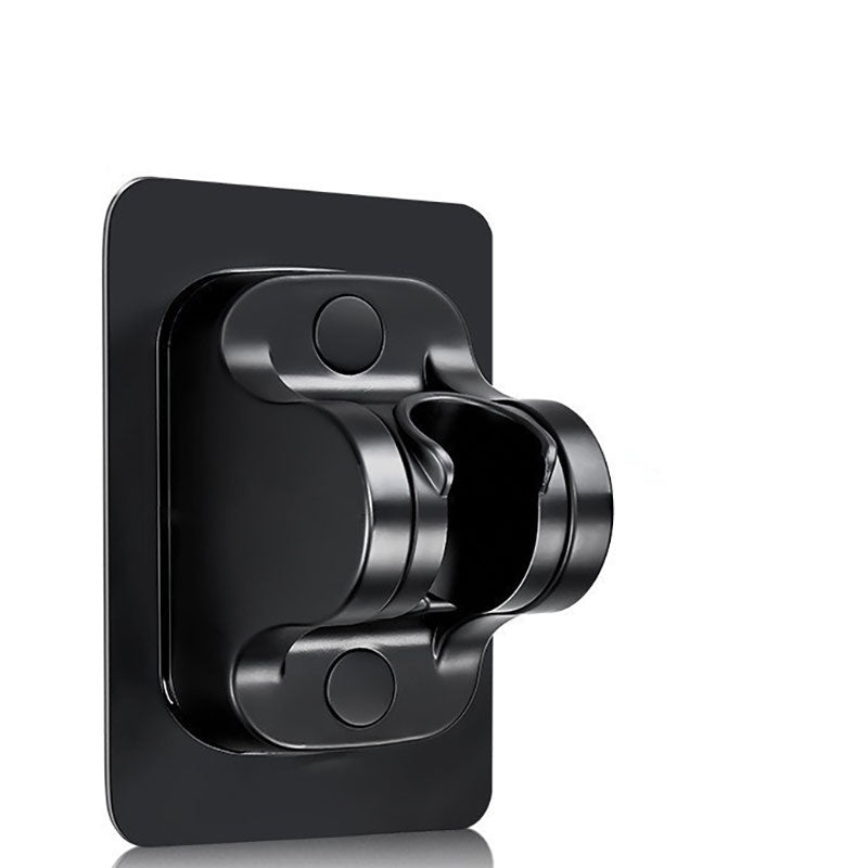 Contemporary Shower Head Combo Handheld Shower Head Plastic Wall-Mount Round Shower Head Black Wall Seat None Clearhalo 'Bathroom Remodel & Bathroom Fixtures' 'Home Improvement' 'home_improvement' 'home_improvement_shower_heads' 'Shower Heads' 'shower_heads' 'Showers & Bathtubs Plumbing' 'Showers & Bathtubs' 6836741