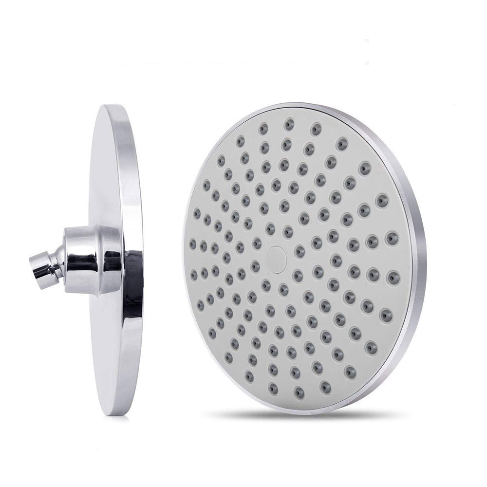 Contemporary Fixed Shower Head Round Shower Head Combo in Silver Clearhalo 'Bathroom Remodel & Bathroom Fixtures' 'Home Improvement' 'home_improvement' 'home_improvement_shower_heads' 'Shower Heads' 'shower_heads' 'Showers & Bathtubs Plumbing' 'Showers & Bathtubs' 6836750
