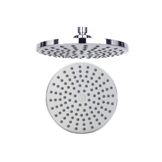Contemporary Fixed Shower Head Round Shower Head Combo in Silver Clearhalo 'Bathroom Remodel & Bathroom Fixtures' 'Home Improvement' 'home_improvement' 'home_improvement_shower_heads' 'Shower Heads' 'shower_heads' 'Showers & Bathtubs Plumbing' 'Showers & Bathtubs' 6836752