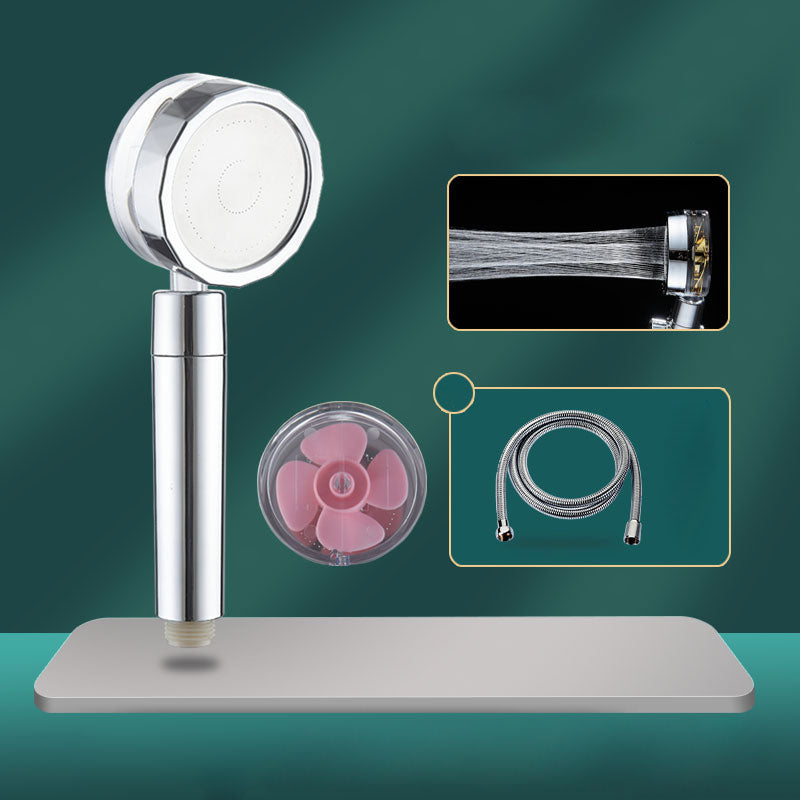 Contemporary Shower Head Combo Handheld Shower Head Plastic Wall-Mount Silver Shower Head Shower Head with Hose Clearhalo 'Bathroom Remodel & Bathroom Fixtures' 'Home Improvement' 'home_improvement' 'home_improvement_shower_heads' 'Shower Heads' 'shower_heads' 'Showers & Bathtubs Plumbing' 'Showers & Bathtubs' 6836756