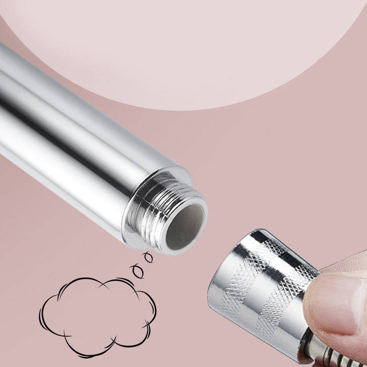 Contemporary Shower Head Combo Handheld Shower Head Plastic Wall-Mount Silver Shower Head Clearhalo 'Bathroom Remodel & Bathroom Fixtures' 'Home Improvement' 'home_improvement' 'home_improvement_shower_heads' 'Shower Heads' 'shower_heads' 'Showers & Bathtubs Plumbing' 'Showers & Bathtubs' 6836761