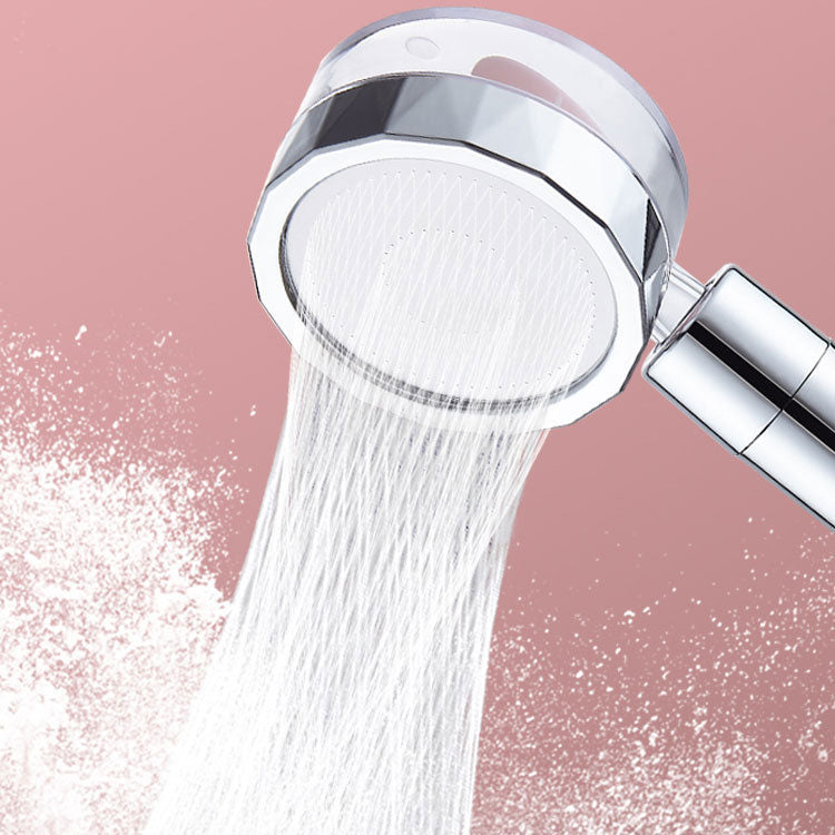 Contemporary Shower Head Combo Handheld Shower Head Plastic Wall-Mount Silver Shower Head Clearhalo 'Bathroom Remodel & Bathroom Fixtures' 'Home Improvement' 'home_improvement' 'home_improvement_shower_heads' 'Shower Heads' 'shower_heads' 'Showers & Bathtubs Plumbing' 'Showers & Bathtubs' 6836764