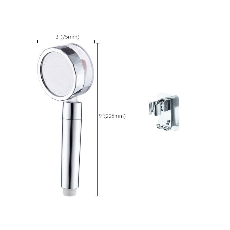 Contemporary Shower Head Combo Handheld Shower Head Plastic Wall-Mount Silver Shower Head Clearhalo 'Bathroom Remodel & Bathroom Fixtures' 'Home Improvement' 'home_improvement' 'home_improvement_shower_heads' 'Shower Heads' 'shower_heads' 'Showers & Bathtubs Plumbing' 'Showers & Bathtubs' 6836773