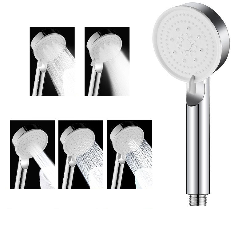 Contemporary Shower Head Combo Handheld Shower Head Plastic Wall-Mount Round Shower Combo Silver Hand Shower None Clearhalo 'Bathroom Remodel & Bathroom Fixtures' 'Home Improvement' 'home_improvement' 'home_improvement_shower_heads' 'Shower Heads' 'shower_heads' 'Showers & Bathtubs Plumbing' 'Showers & Bathtubs' 6836790