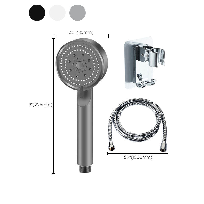 Contemporary Shower Head Combo Handheld Shower Head Plastic Wall-Mount Round Shower Combo Clearhalo 'Bathroom Remodel & Bathroom Fixtures' 'Home Improvement' 'home_improvement' 'home_improvement_shower_heads' 'Shower Heads' 'shower_heads' 'Showers & Bathtubs Plumbing' 'Showers & Bathtubs' 6836799