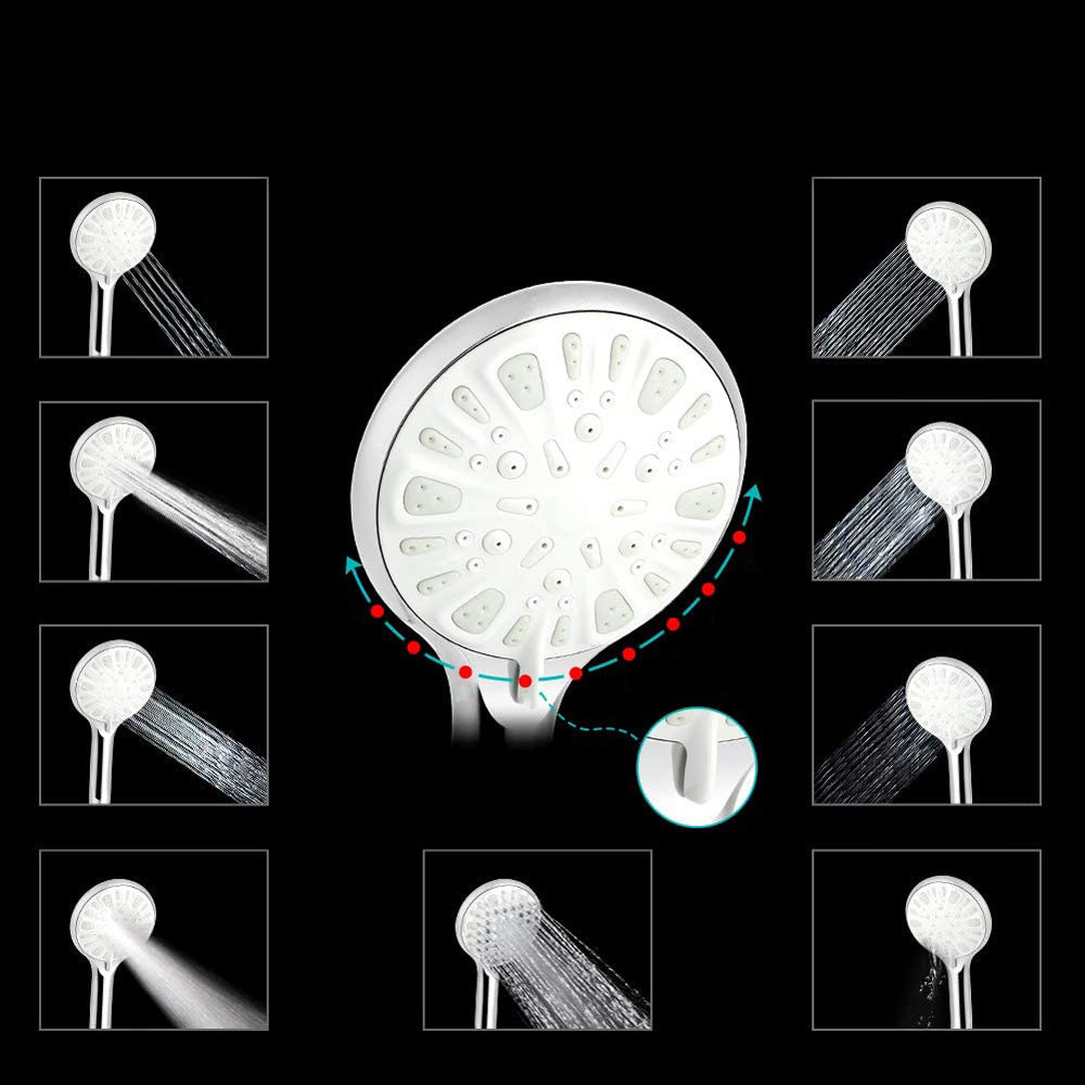 Modern Dual Shower Head Square High Arch Shower Head in Silver Clearhalo 'Bathroom Remodel & Bathroom Fixtures' 'Home Improvement' 'home_improvement' 'home_improvement_shower_heads' 'Shower Heads' 'shower_heads' 'Showers & Bathtubs Plumbing' 'Showers & Bathtubs' 6836842
