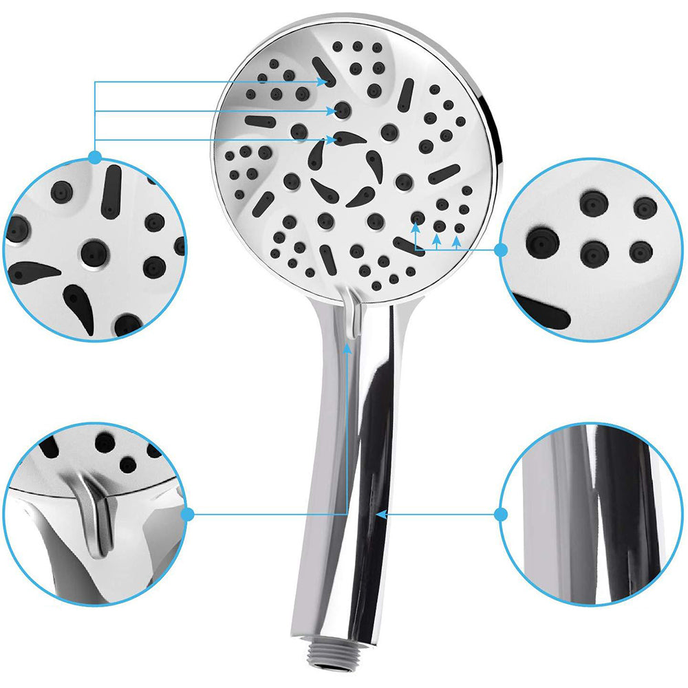 Modern Dual Shower Head Square High Arch Shower Head in Silver Clearhalo 'Bathroom Remodel & Bathroom Fixtures' 'Home Improvement' 'home_improvement' 'home_improvement_shower_heads' 'Shower Heads' 'shower_heads' 'Showers & Bathtubs Plumbing' 'Showers & Bathtubs' 6836846