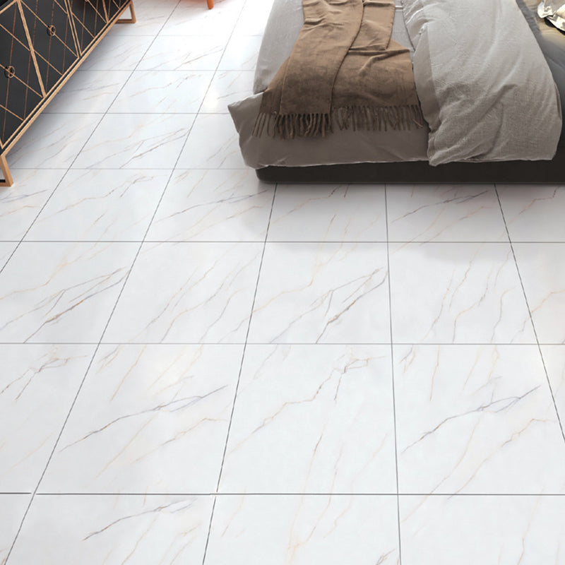 Peel and Stick Vinyl Flooring Low Gloss PVC Flooring with Marble Look White-Orange Clearhalo 'Flooring 'Home Improvement' 'home_improvement' 'home_improvement_vinyl_flooring' 'Vinyl Flooring' 'vinyl_flooring' Walls and Ceiling' 6836895