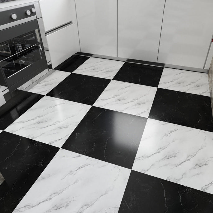 Peel and Stick Vinyl Flooring Low Gloss PVC Flooring with Marble Look Black White Clearhalo 'Flooring 'Home Improvement' 'home_improvement' 'home_improvement_vinyl_flooring' 'Vinyl Flooring' 'vinyl_flooring' Walls and Ceiling' 6836897