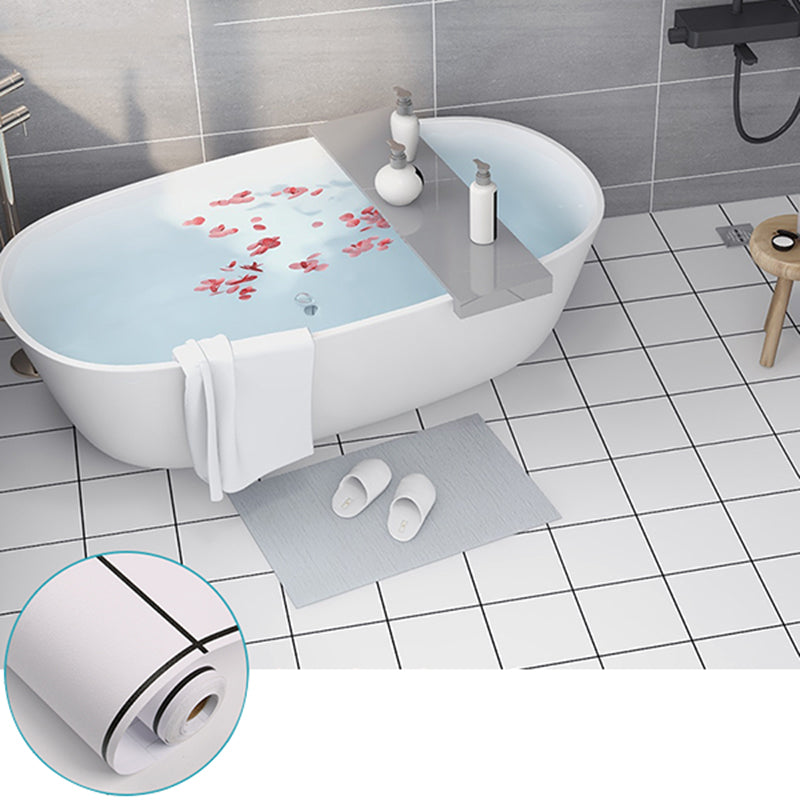 Modern Vinyl Floor Planks Porcelain Tile Look Peel & Stick Vinyl Flooring White Clearhalo 'Flooring 'Home Improvement' 'home_improvement' 'home_improvement_vinyl_flooring' 'Vinyl Flooring' 'vinyl_flooring' Walls and Ceiling' 6836972