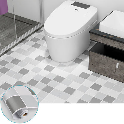 Modern Vinyl Floor Planks Porcelain Tile Look Peel & Stick Vinyl Flooring Light Gray-White Clearhalo 'Flooring 'Home Improvement' 'home_improvement' 'home_improvement_vinyl_flooring' 'Vinyl Flooring' 'vinyl_flooring' Walls and Ceiling' 6836980