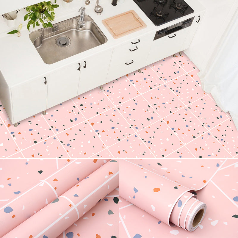 Modern PVC Flooring Geometric Pattern Peel and Stick Vinyl Plank Flooring Pink Clearhalo 'Flooring 'Home Improvement' 'home_improvement' 'home_improvement_vinyl_flooring' 'Vinyl Flooring' 'vinyl_flooring' Walls and Ceiling' 6836997
