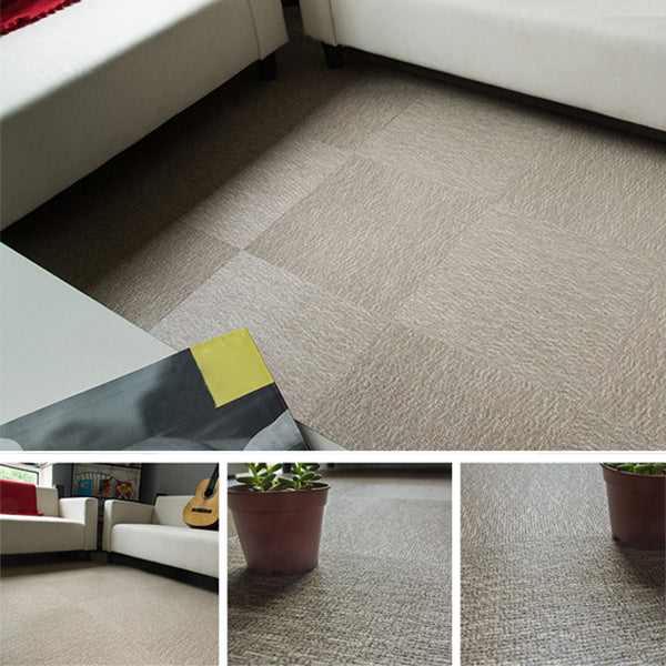 Peel and Stick Vinyl Flooring Fabric Look Vinyl Flooring with Square Edge Light Brown Clearhalo 'Flooring 'Home Improvement' 'home_improvement' 'home_improvement_vinyl_flooring' 'Vinyl Flooring' 'vinyl_flooring' Walls and Ceiling' 6837052