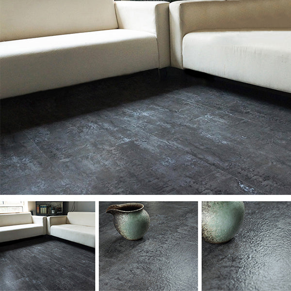 Peel and Stick Vinyl Flooring Fabric Look Vinyl Flooring with Square Edge Dark Gray Clearhalo 'Flooring 'Home Improvement' 'home_improvement' 'home_improvement_vinyl_flooring' 'Vinyl Flooring' 'vinyl_flooring' Walls and Ceiling' 6837053
