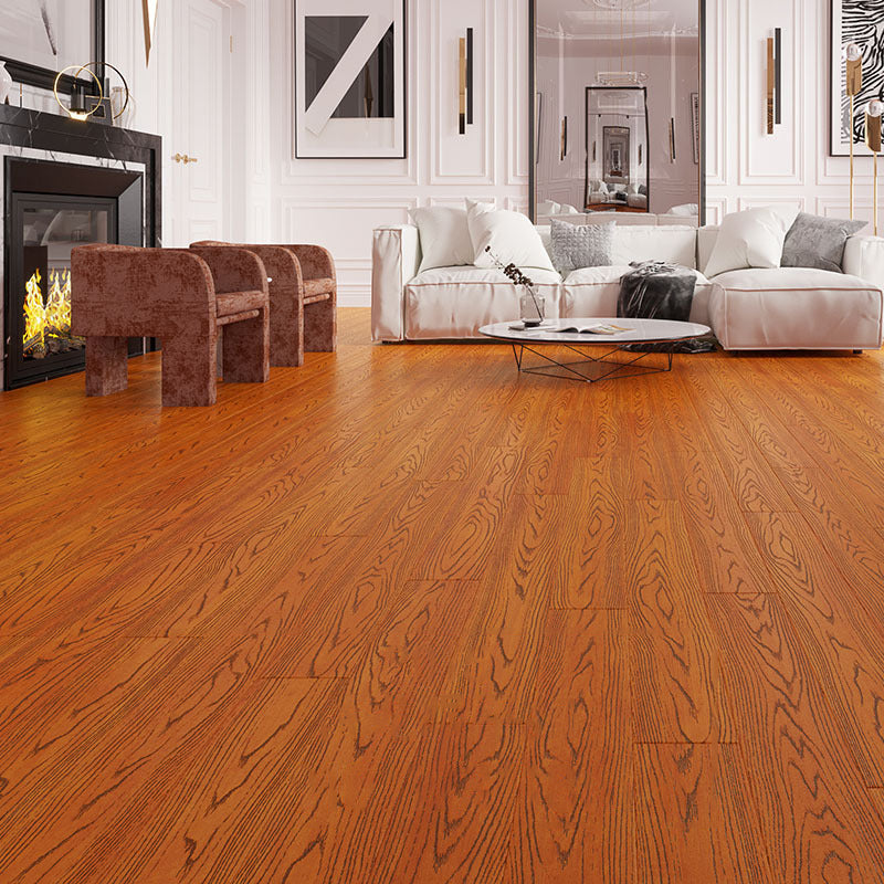 Wooden Laminate Floor Water-Resistant Tongue and Groove Llocking Laminate Plank Flooring Teak Clearhalo 'Flooring 'Home Improvement' 'home_improvement' 'home_improvement_laminate_flooring' 'Laminate Flooring' 'laminate_flooring' Walls and Ceiling' 6837193
