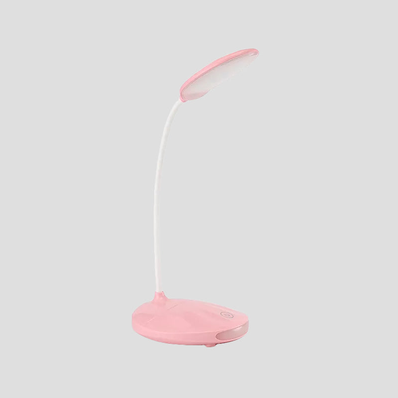 Pink/White LED Folding Desk Lamp Modern Style USB Charging Standing Table Light for Reading Clearhalo 'Desk Lamps' 'Lamps' Lighting' 684023