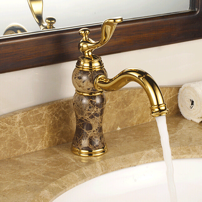 Luxury Vessel Sink Faucet Brass Lever Handles Basin Lavatory Faucet Clearhalo 'Bathroom Remodel & Bathroom Fixtures' 'Bathroom Sink Faucets' 'Bathroom Sinks & Faucet Components' 'bathroom_sink_faucets' 'Home Improvement' 'home_improvement' 'home_improvement_bathroom_sink_faucets' 6841789