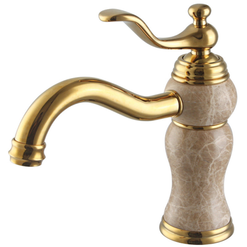 Luxury Vessel Sink Faucet Brass Lever Handles Basin Lavatory Faucet Clearhalo 'Bathroom Remodel & Bathroom Fixtures' 'Bathroom Sink Faucets' 'Bathroom Sinks & Faucet Components' 'bathroom_sink_faucets' 'Home Improvement' 'home_improvement' 'home_improvement_bathroom_sink_faucets' 6841795