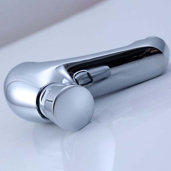 Modern Vessel Sink Faucet Brass Knob Handle Low Arc Basin Lavatory Faucet Clearhalo 'Bathroom Remodel & Bathroom Fixtures' 'Bathroom Sink Faucets' 'Bathroom Sinks & Faucet Components' 'bathroom_sink_faucets' 'Home Improvement' 'home_improvement' 'home_improvement_bathroom_sink_faucets' 6841845