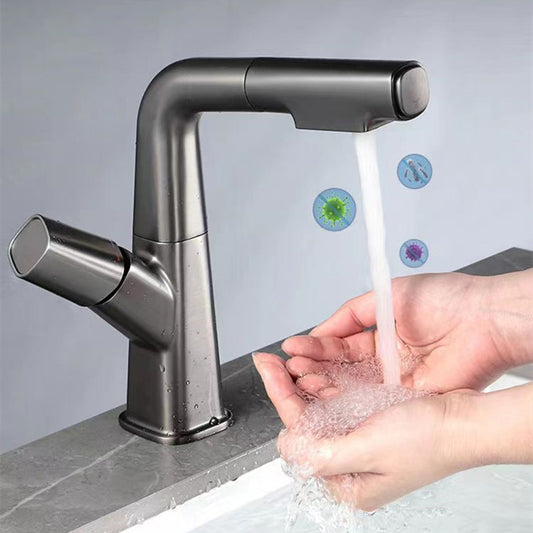 Single Handle Faucet Contemporary Style Sink Faucet for Bathroom Clearhalo 'Bathroom Remodel & Bathroom Fixtures' 'Bathroom Sink Faucets' 'Bathroom Sinks & Faucet Components' 'bathroom_sink_faucets' 'Home Improvement' 'home_improvement' 'home_improvement_bathroom_sink_faucets' 6841886
