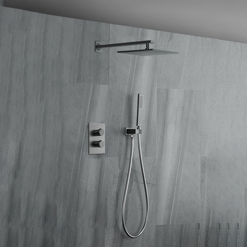 Modern Shower Set Brass Adjustable Shower Head Ceiling Mounted Shower Head Combo In-wall Top Spray 2 Clearhalo 'Bathroom Remodel & Bathroom Fixtures' 'Home Improvement' 'home_improvement' 'home_improvement_shower_faucets' 'Shower Faucets & Systems' 'shower_faucets' 'Showers & Bathtubs Plumbing' 'Showers & Bathtubs' 6841892