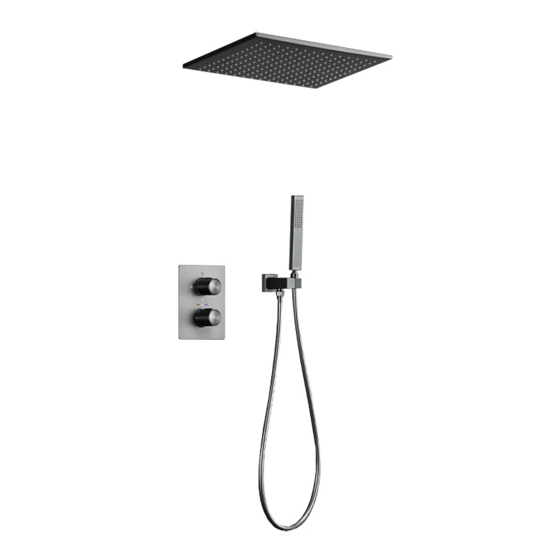 Modern Shower Set Brass Adjustable Shower Head Ceiling Mounted Shower Head Combo Clearhalo 'Bathroom Remodel & Bathroom Fixtures' 'Home Improvement' 'home_improvement' 'home_improvement_shower_faucets' 'Shower Faucets & Systems' 'shower_faucets' 'Showers & Bathtubs Plumbing' 'Showers & Bathtubs' 6841899