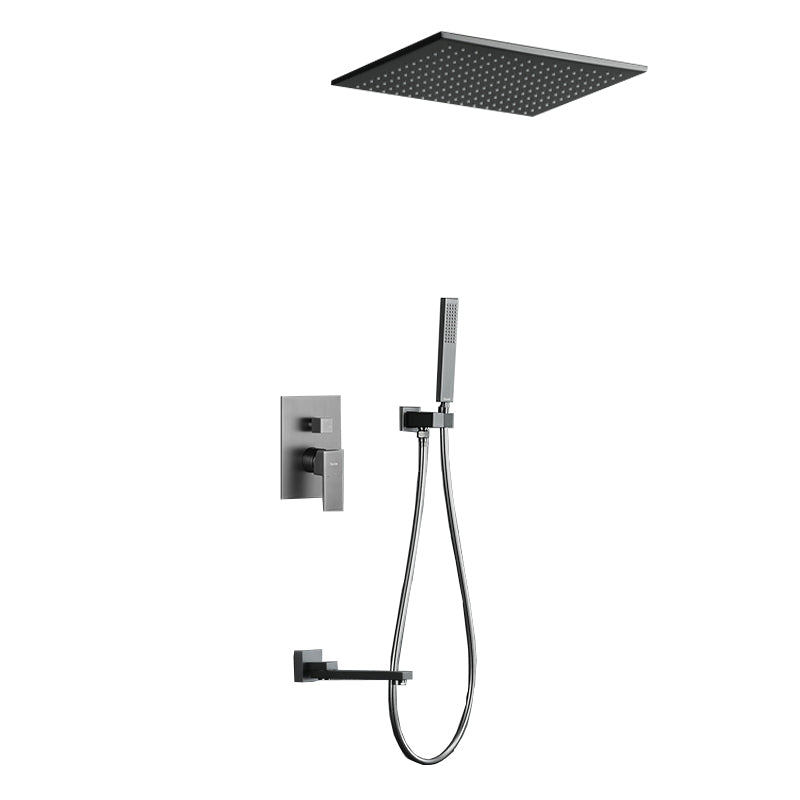 Modern Shower Trim Brass Valve Included Ceiling Mounted Shower System 12" Lower Water Outlet Mode Clearhalo 'Bathroom Remodel & Bathroom Fixtures' 'Home Improvement' 'home_improvement' 'home_improvement_shower_faucets' 'Shower Faucets & Systems' 'shower_faucets' 'Showers & Bathtubs Plumbing' 'Showers & Bathtubs' 6841914