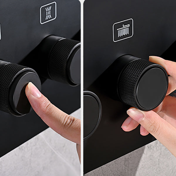 Modern Shower Trim Brass Temperature Control Ceiling Mounted Shower System Clearhalo 'Bathroom Remodel & Bathroom Fixtures' 'Home Improvement' 'home_improvement' 'home_improvement_shower_faucets' 'Shower Faucets & Systems' 'shower_faucets' 'Showers & Bathtubs Plumbing' 'Showers & Bathtubs' 6841964