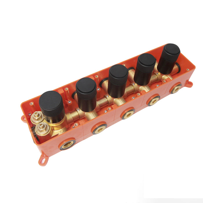 Modern Shower Trim Brass Temperature Control Ceiling Mounted Shower System Clearhalo 'Bathroom Remodel & Bathroom Fixtures' 'Home Improvement' 'home_improvement' 'home_improvement_shower_faucets' 'Shower Faucets & Systems' 'shower_faucets' 'Showers & Bathtubs Plumbing' 'Showers & Bathtubs' 6841969